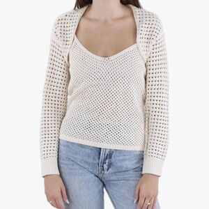 L’AGENCE Cream Knit Women's Sweater